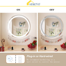 Load image into Gallery viewer, VENETIO 20 to 48 inches Wall Mounted Anti-Fog LED Bathroom Mirror, Available in Canada