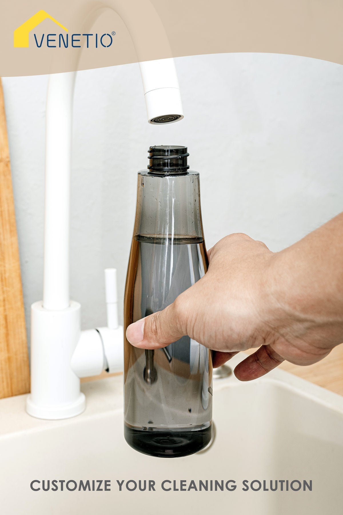 VENETIO ProSweep Microfiber Spray Mop for Floor Cleaning with Washable Pads and Refillable Sprayer 400ml