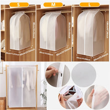 Load image into Gallery viewer, VENETIO 1pc Garment Clothes Cover Protector, Lightweight Closet Storage Bags Translucent Dustproof Waterproof Hanging Clothing Storage Bag With Full Zipper &amp; Magic Tape &amp; Strap For Coat Dress Windbreaker ➡ SO-00041
