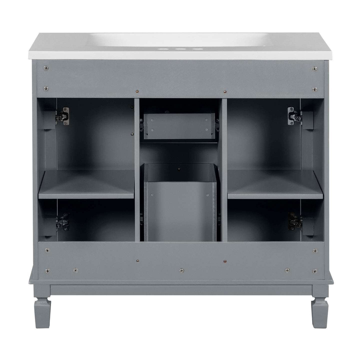 36" Modern Bathroom Vanity with Top Sink Freestanding