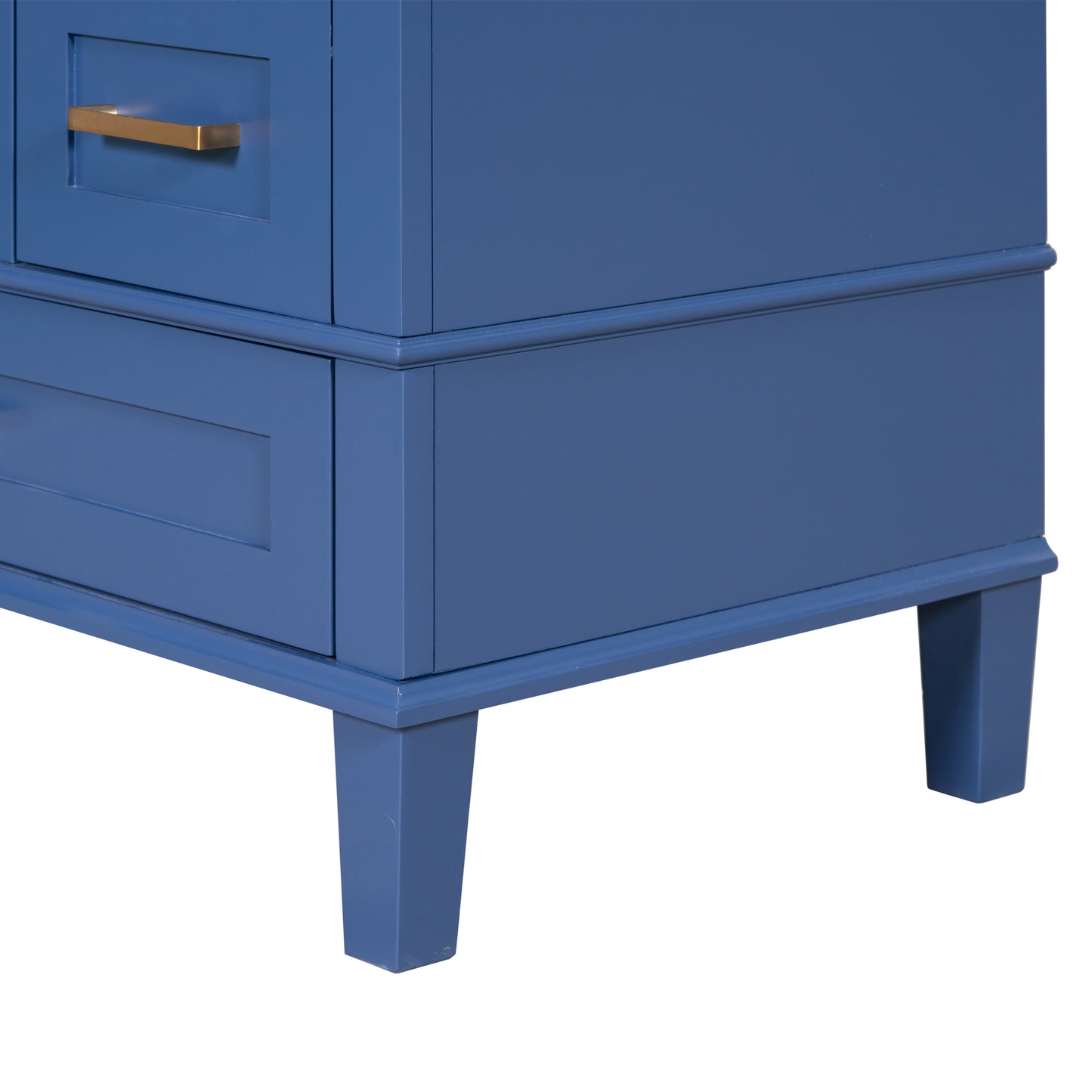 30" Blue Bathroom Vanity with Sink Freestanding Soft Closing Doors and 3 Drawers