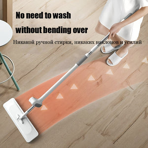 VENETIO Hand-Free Flat Mop & 5-Piece Mop Cloth Set for Quick and Easy Home Cleaning! ➡ CS-00009