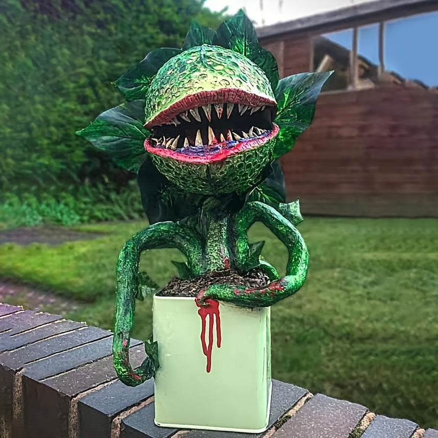 VENETIO Spooky Piranha Flower Garden Statue: Add a Frightening Touch to Your Home Decor! ➡ OD-00004
