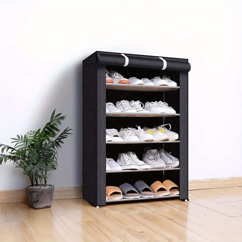 1pc Dustproof 6 Layers Shoe Rack, Simple Multifunctional Assembly Shoe Rack, Portable Shoe Cabinet, Easy To Install ➡ SO-00026