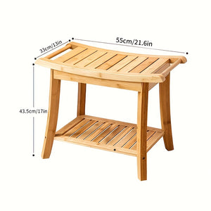 VENETIO Enhance Your Shower Experience with This Stylish Bamboo Shower Seat Bench! ➡ SO-00036