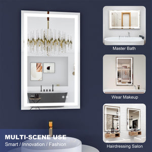 VENETIO 20 to 48 inches Wall Mounted Anti-Fog LED Bathroom Mirror, Available in Canada