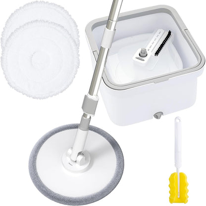 Dirty Separation Spin Mop and Bucket Set with Self Wringing Spinner