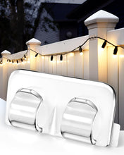 Laden Sie das Bild in den Galerie-Viewer, VENETIO Outdoor String Lights Clips: 26Pcs Heavy Duty Light Hooks with Waterproof Adhesive Strips - Clear Cord Holders for Hanging Christmas Lighting. Perfect for Outdoor Use ➡ OD-00016