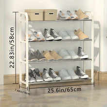 Load image into Gallery viewer, VENETIO 1pc Stainless Steel Shoe Rack, Multi-layer Shoe Cabinet, Easy Installation Dust-proof Shoe Shelf, 3/4 Layers Free Standing Shoe Rack For Home Dormitory Doorway ➡ SO-00023