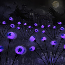 Charger l&#39;image dans la galerie, VENETIO Halloween Decorations Outdoor Solar Scary Eyeball Lights - 2 PACKS, 12LED Green Eyeball Swaying Firefly Lights. Waterproof Solar Halloween Path Lights for Yard, Garden, Lawn, and Party Decor ➡ OD-00015