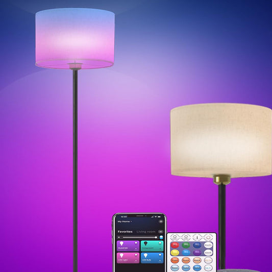 Floor Lamp with Alexa & Google, LED Tall Lamp