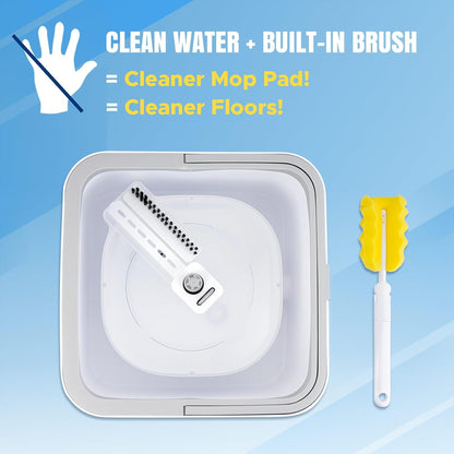 Dirty Separation Spin Mop and Bucket Set with Self Wringing Spinner