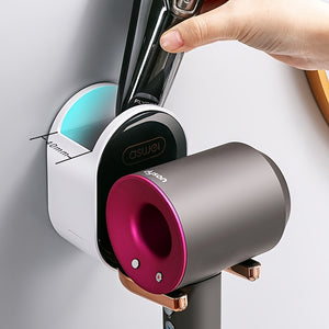 VENETIO 1pc Hair Dryer Shelf: Electric Blow Dryer Storage Rack with No Punch, Traceless Nail-Free Installation for Bathroom Toilet ➡ SO-00034