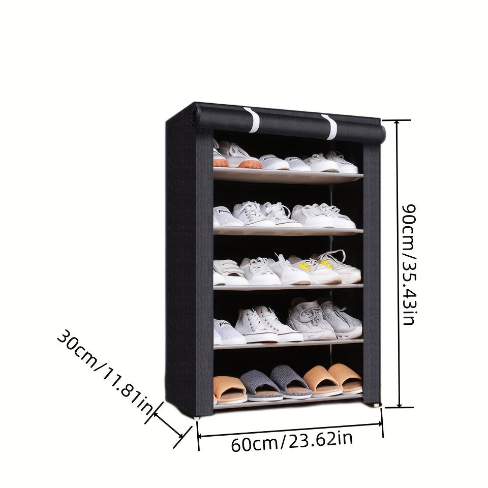 1pc Dustproof 6 Layers Shoe Rack, Simple Multifunctional Assembly Shoe Rack, Portable Shoe Cabinet, Easy To Install ➡ SO-00026