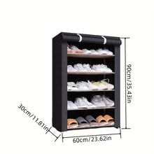 Laden Sie das Bild in den Galerie-Viewer, VENETIO 1pc Dustproof 6 Layers Shoe Rack, Simple Multifunctional Assembly Shoe Rack, Portable Shoe Cabinet, Easy To Install ➡ SO-00026