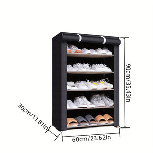 VENETIO 1pc Dustproof 6 Layers Shoe Rack, Simple Multifunctional Assembly Shoe Rack, Portable Shoe Cabinet, Easy To Install ➡ SO-00026