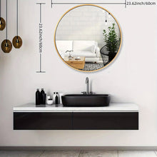 Load image into Gallery viewer, VENETIO Modern Black Round Mirror - The Perfect Wall Decor for Your Bathroom, Living Room, Bedroom &amp; More! ➡ BF-00011