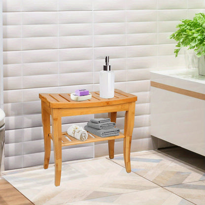 VENETIO Enhance Your Shower Experience with This Stylish Bamboo Shower Seat Bench! ➡ SO-00036