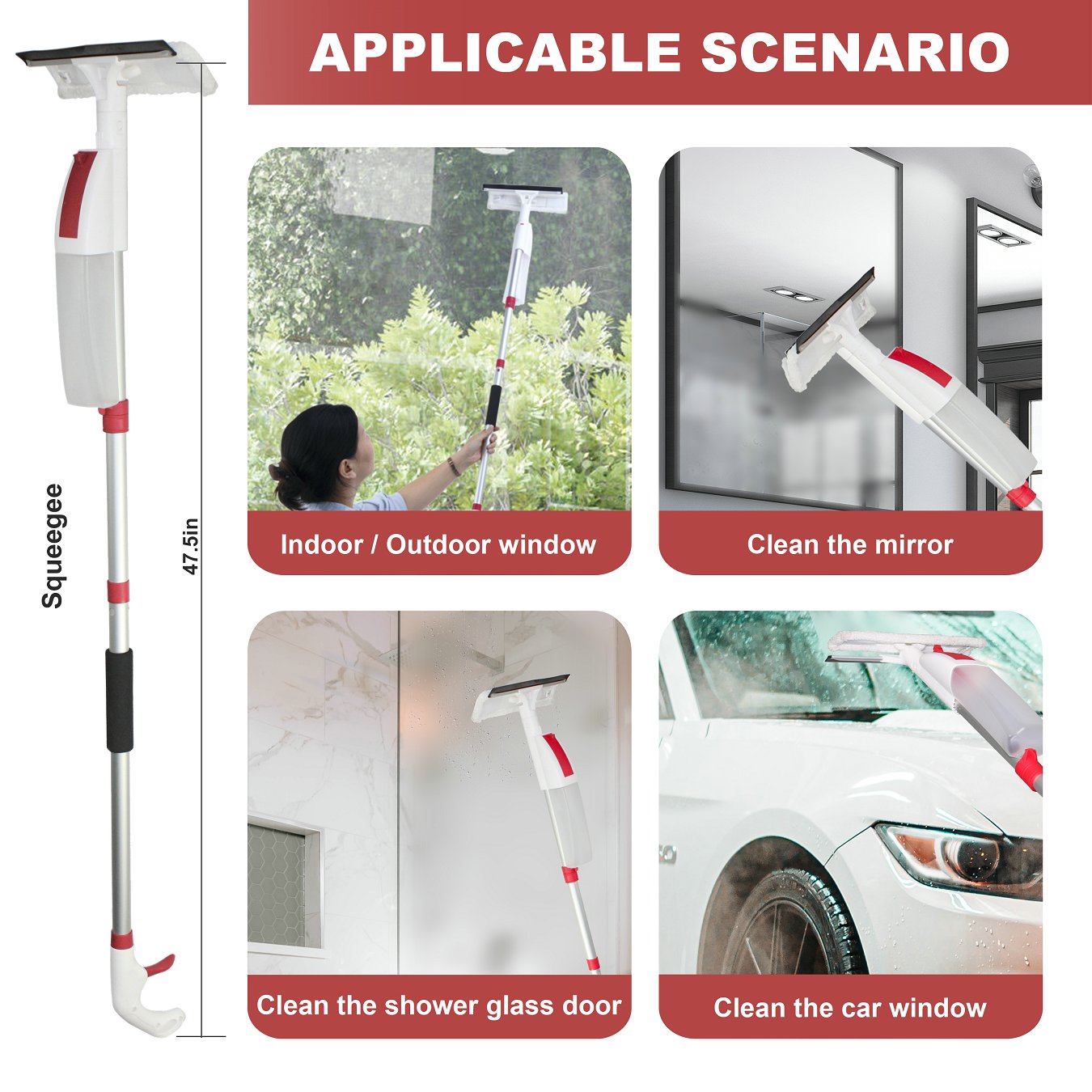 VENETIO Flip Microfiber Spray Mop for Floor Cleaning with Washable Pads and Refillable Sprayer