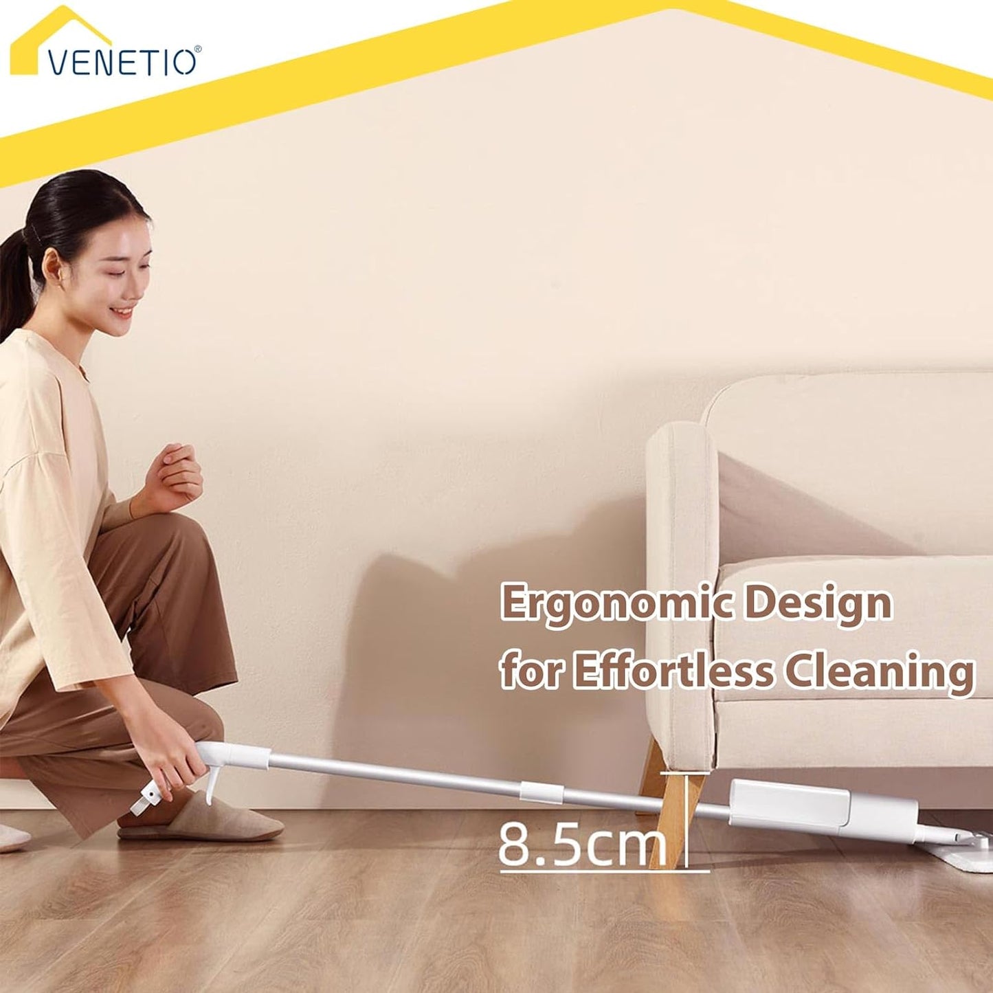 VENETIO ProWipe Microfiber Spray Mop for Floor Cleaning with Reusable Washable Pads Set & Refillable Water Tank