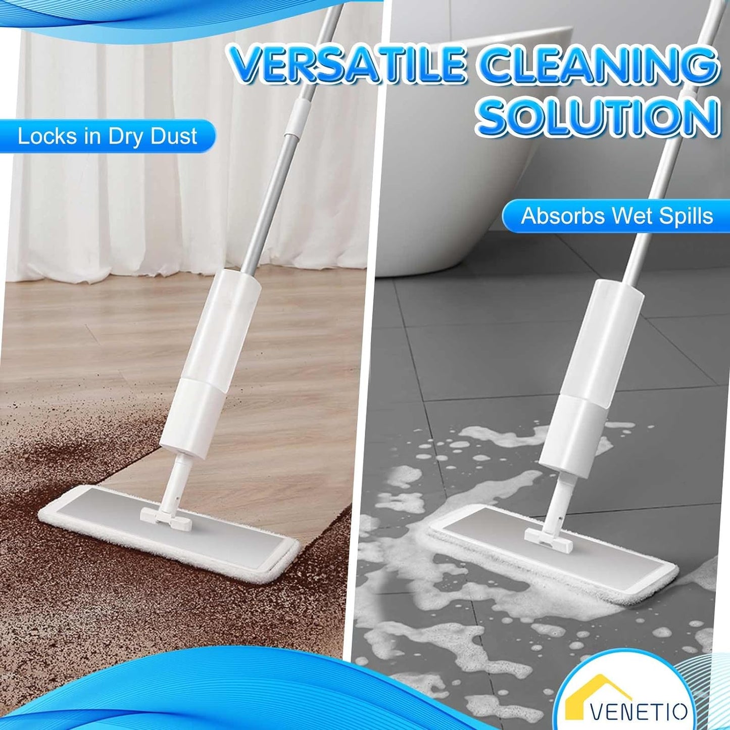 Bluefish Spray Mop for Floor Cleaning - Home Basic