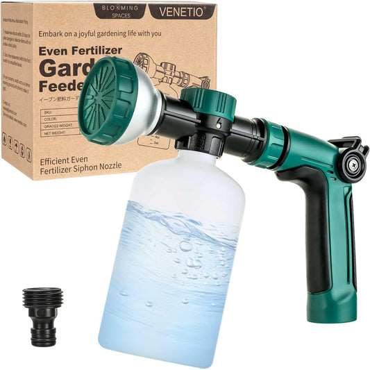 VENETIO Hose End Sprayer for Liquid Fertilizer/Soap | Lawn & Garden Feeder