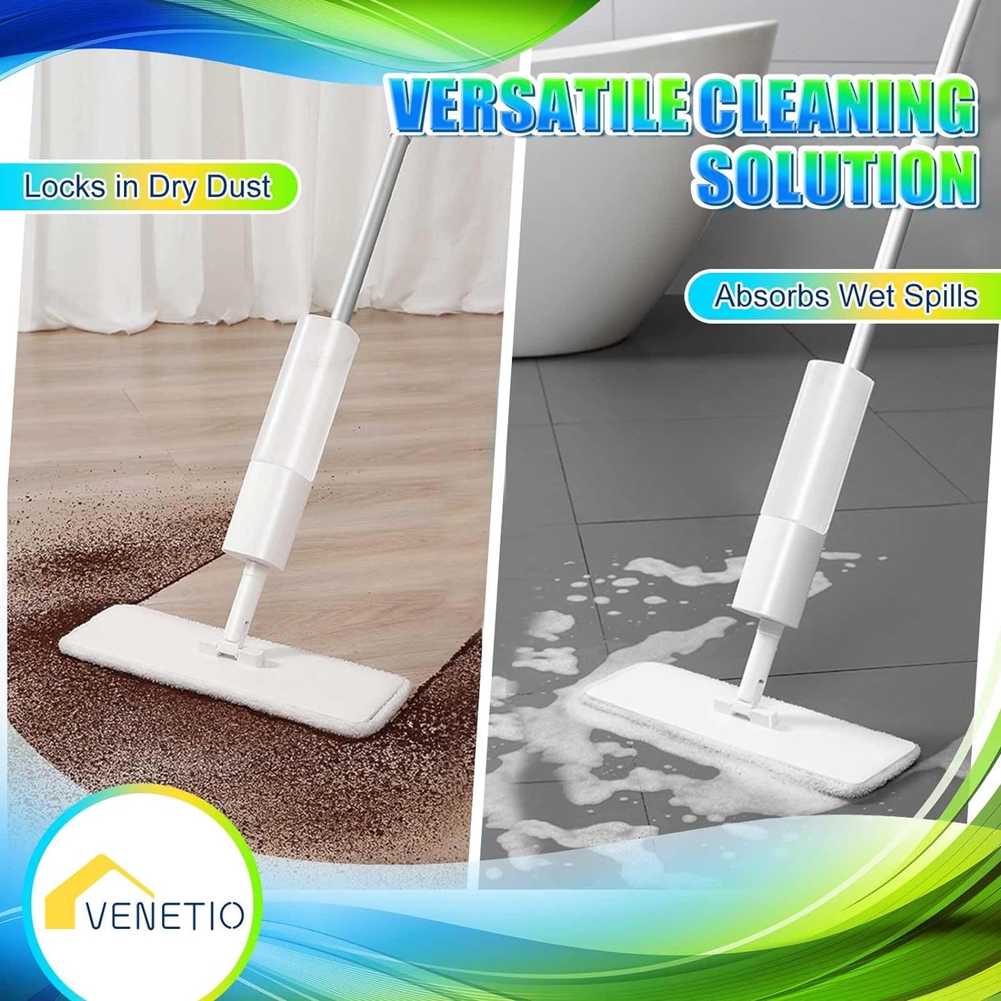 Bluefish Microfiber Spray Mop for Floor Cleaning