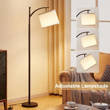 Charger l&#39;image dans la galerie, VENETIO Floor Lamps for Living Room with 3 Color Temperatures, Standing Lamp Tall with Adjustable Linen Shade, Tall Lamps for Living Room Bedroom Office Classroom Dorm Room, 9W Bulb Included ➡ B-00003