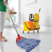 Load image into Gallery viewer, VENETIO ClassicCotton String Mop with 60&quot; Mop Handle, Heavy Duty Industrial Cotton Mops for Floor Cleaning, Commercial Looped-End String Wet Mop for Home, Kitchen, Garage, Office, Workshop, Warehouse Concrete/Tile Floor ➡ CS-00032