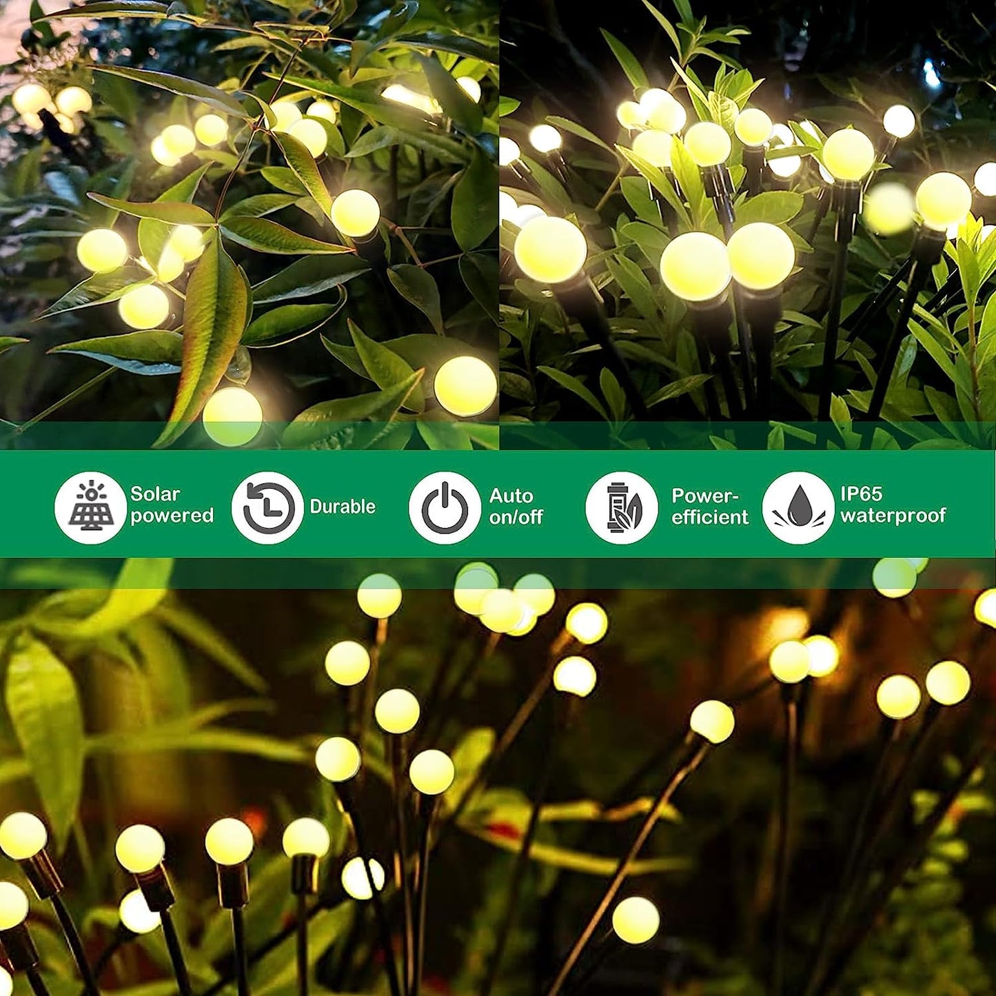 Firefly Solar Garden Lights Outdoor 4 Packs