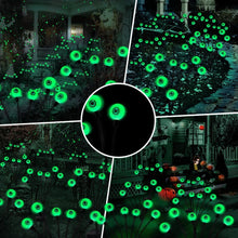 Load image into Gallery viewer, VENETIO Halloween Decorations Outdoor Solar Scary Eyeball Lights - 2 PACKS, 12LED Green Eyeball Swaying Firefly Lights. Waterproof Solar Halloween Path Lights for Yard, Garden, Lawn, and Party Decor ➡ OD-00015