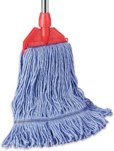 VENETIO ClassicCotton String Mop with 60" Mop Handle, Heavy Duty Industrial Cotton Mops for Floor Cleaning, Commercial Looped-End String Wet Mop for Home, Kitchen, Garage, Office, Workshop, Warehouse Concrete/Tile Floor ➡ CS-00032