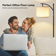 Load image into Gallery viewer, VENETIO Floor Lamps for Living Room with 3 Color Temperatures, Standing Lamp Tall with Adjustable Linen Shade, Tall Lamps for Living Room Bedroom Office Classroom Dorm Room, 9W Bulb Included ➡ B-00003