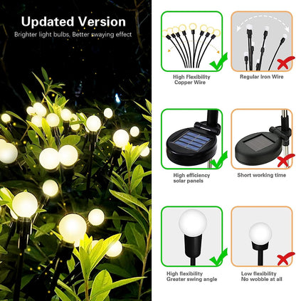 Firefly Solar Garden Lights Outdoor 4 Packs