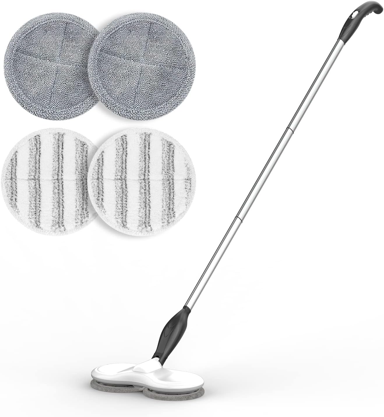 VENETIO PowerScrub Electric Mop for Floor Cleaning, As Seen On TV, Cordless Spin Mopper Motorised Mops for Hardwood Tile Laminate Floor Daily Light Cleaning, Six PCS Replacement Mop Pads ➡ CS-00033