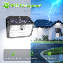 Load image into Gallery viewer, VENETIO Solar Lights Outdoor - 126 LED Wireless Motion Sensor Lights with 3 Modes, IP65 Waterproof Security Lights. Ultra-Bright Wall Lights for Deck, Patio, Fence, and Garage ➡ OD-00014