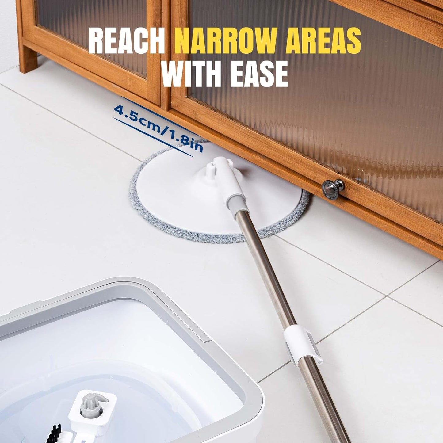 Dirty Separation Spin Mop and Bucket Set with Self Wringing Spinner