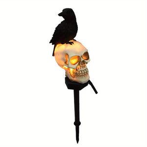 VENETIO Skull Garden Light - Light Up Your Halloween with Automatic Charging for Patio, Backyard, and Garden ➡ OD-00007