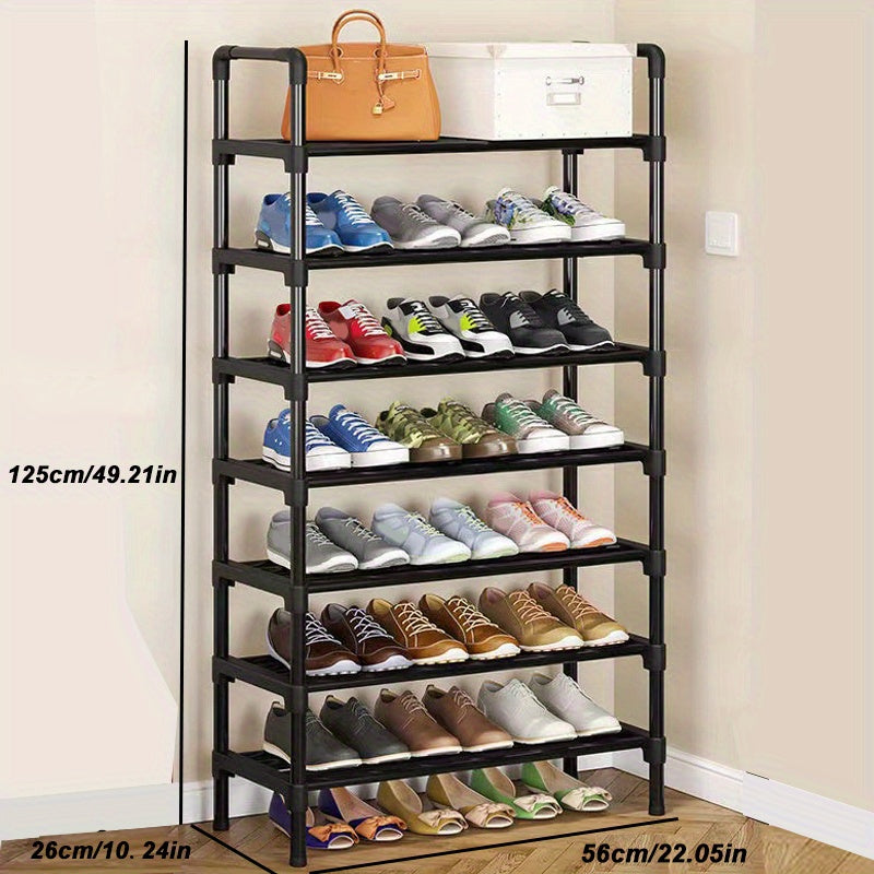 VENETIO 1set 3-8 Layers Shoes Storage Rack, Assembled Floor Standing Shoes Storage Shelf, Removable Multi-layer Shoes Shelf, Suitable For Doorway Corridor Bathroom Living Room School Dorm ➡ SO-00011