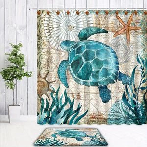 VENETIO 12pcs Adorable Turtle Shower Curtain Hooks - Rust-Proof Decorative Rings for Bathroom Shower Rods & Accessories ➡ SO-00032