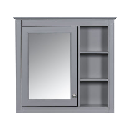 30" x 28" Medicine Cabinet Wall Mounted with Mirror and 3 Open Shelves