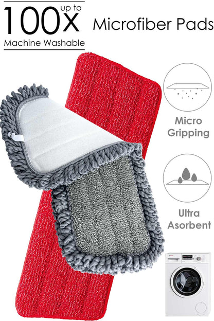 VENETIO ProSweep Microfiber Spray Mop for Floor Cleaning with Washable Pads and Refillable Sprayer 400ml