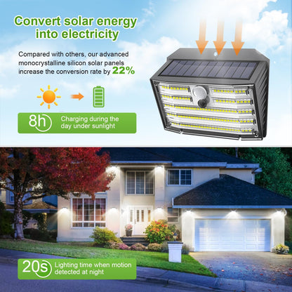 Solar Lights Outdoor 126 LED Wireless Motion Sensor Lights