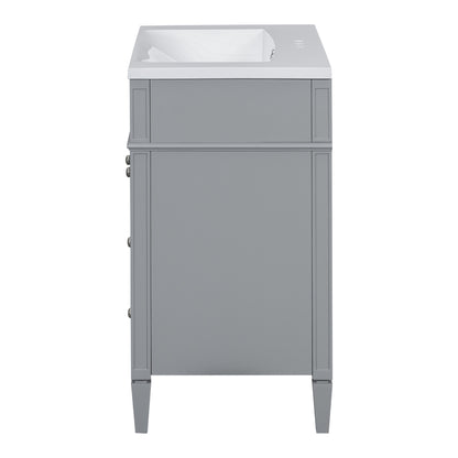 30" Modern Bathroom Vanity with Top Sink Freestanding 2 Drawers and Tip-out Drawer