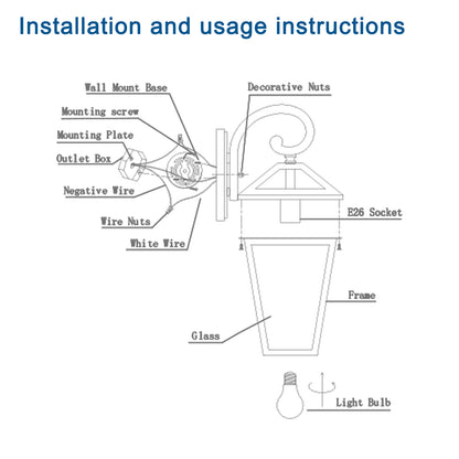 Modern Outdoor Waterproof Wall Lamp