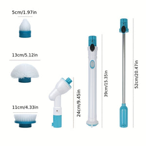 VENETIO Wireless Multifunctional Electric Cleaning Brush - Handheld Long Handle, Telescopic Design, Ideal for Bathroom & Floor Cleaning ➡ CS-00025