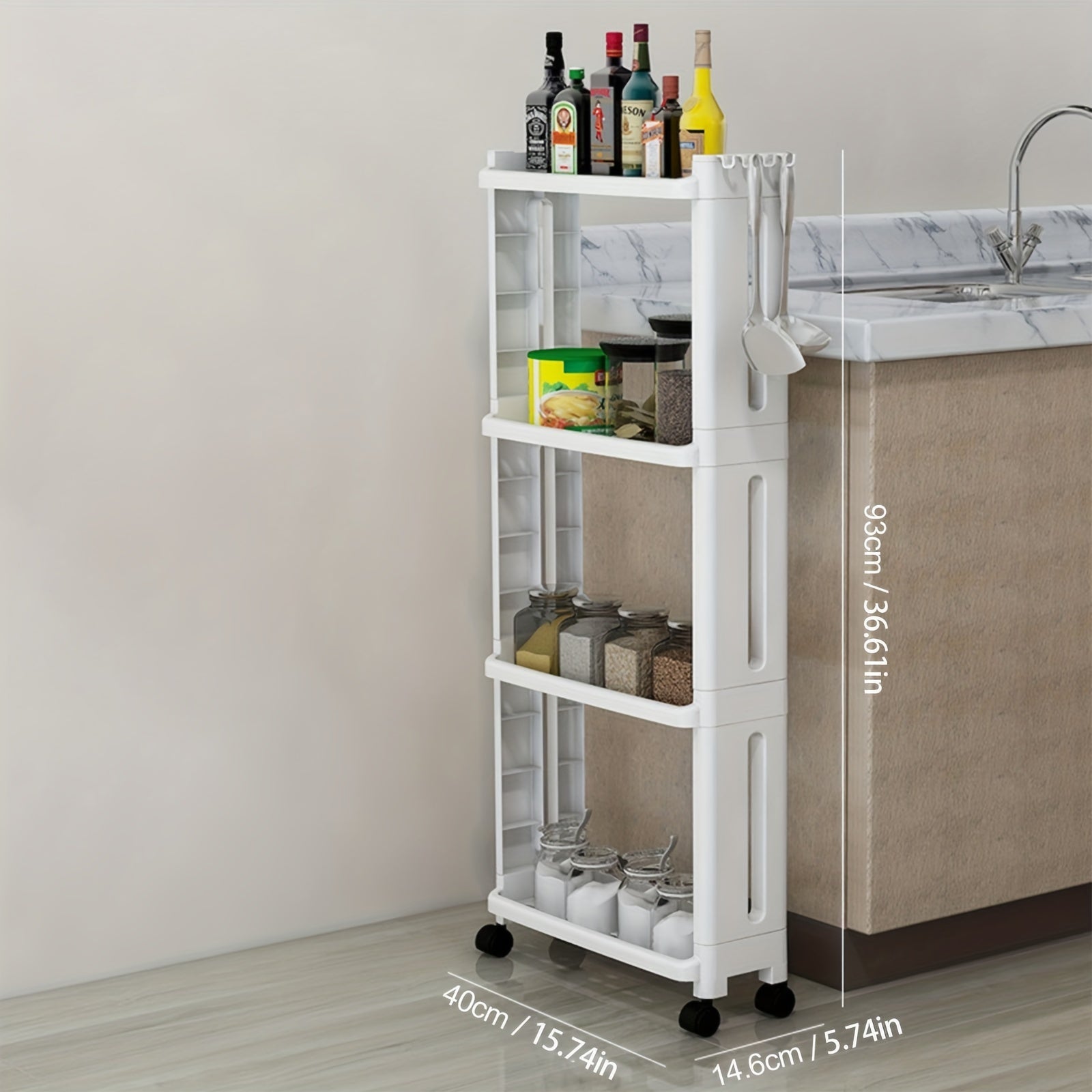 VENETIO Maximize Your Storage Space with this Slim, Multi-Layer, Movable Storage Cart! ➡ SO-00027