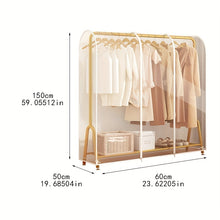 Laden Sie das Bild in den Galerie-Viewer, VENETIO 1pc Fully Transparent Clothes Dust Cover for Floor Mount Garment Rack - Protects Coats and Garments from Dust and Dirt ➡ SO-00046