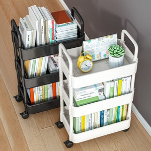 VENETIO 1pc Multi-layer Small Stroller, Toys Snacks Sundries Storage Floor Stand For Living Room, Bedroom Book Shelf, Portable Moving Bathroom Toilet Shower Supplies Storage And Organization Rack With Wheels, Home Furnishing, Organizer Supplies ➡ SO-00038