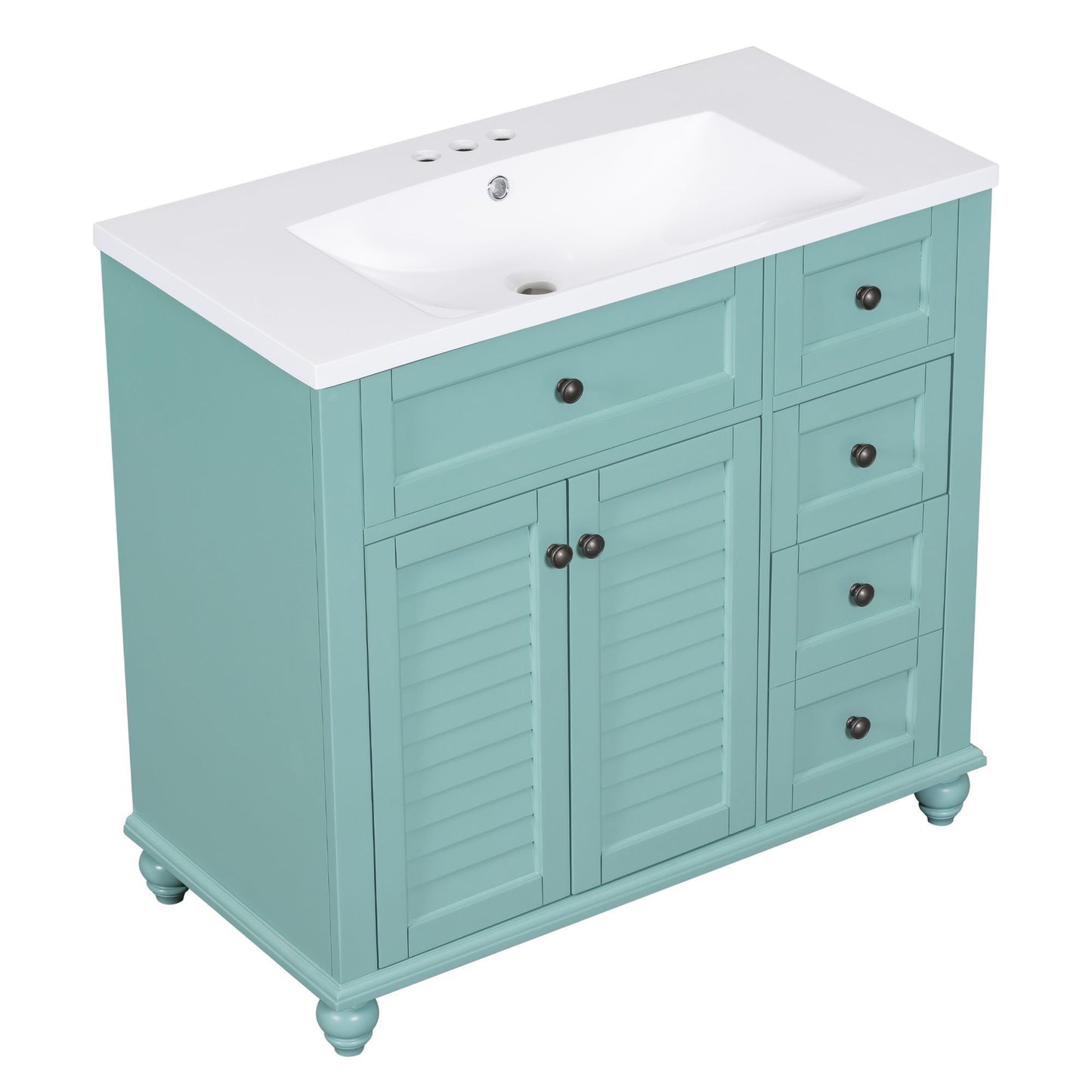 36" Bathroom Vanity with Undermount Sink Freestanding